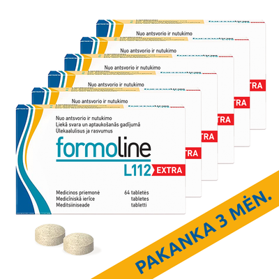 Formoline L112 EXTRA 750 mg antsvoriui ir cholesteroliui, tabletės N64 x 6