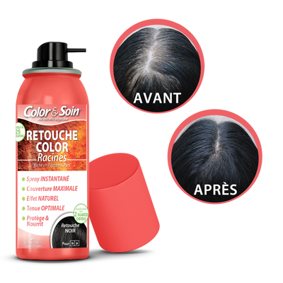 COLOR&SOIN RETOUCHE Greito efekto purškiami dažai plaukų šaknims, Nr.6N-6B-6G-6A, 75ml