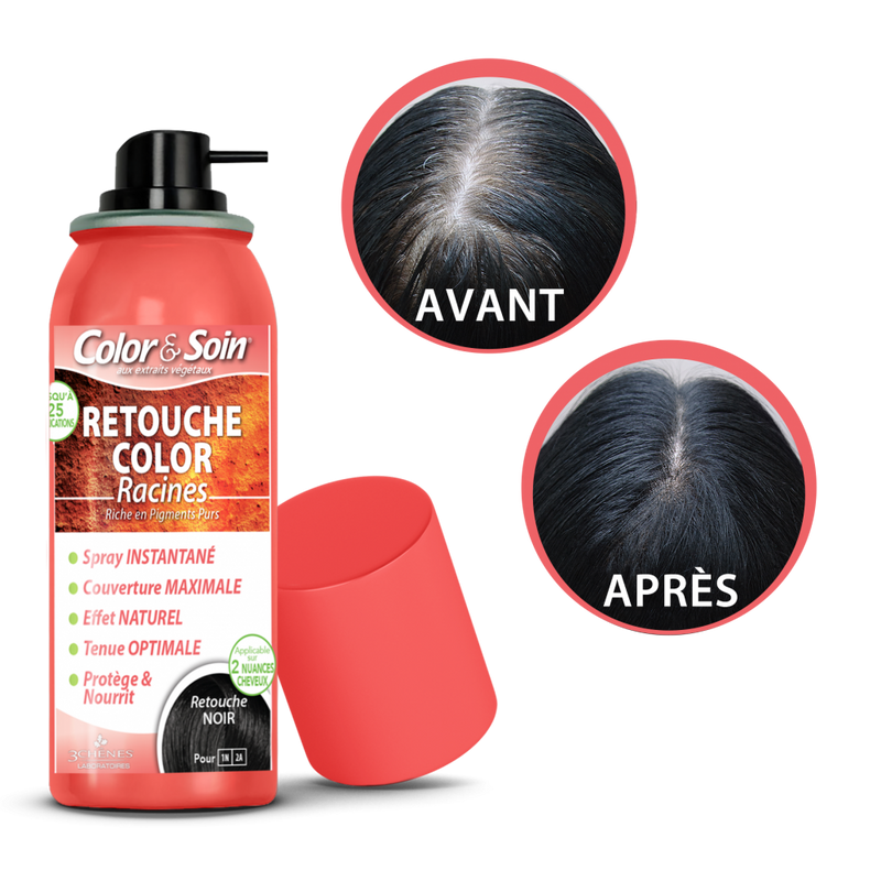 COLOR&SOIN RETOUCHE Greito efekto purškiami dažai plaukų šaknims, Nr.6N-6B-6G-6A, 75ml