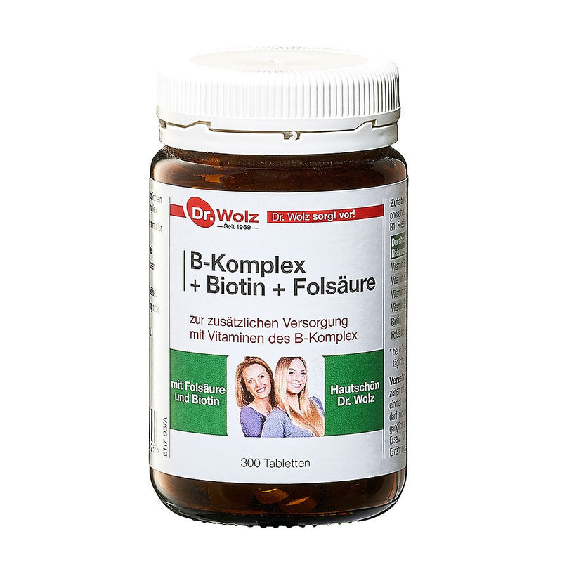Dr. Wolz B-complex + Biotin + Folic Acid tabletės N300