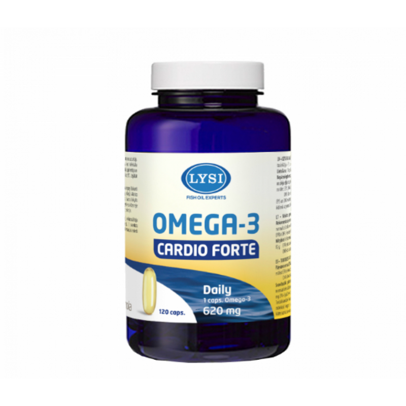 LYSI Omega-3 Cardio Forte žuvų taukai, kapsulės N120
