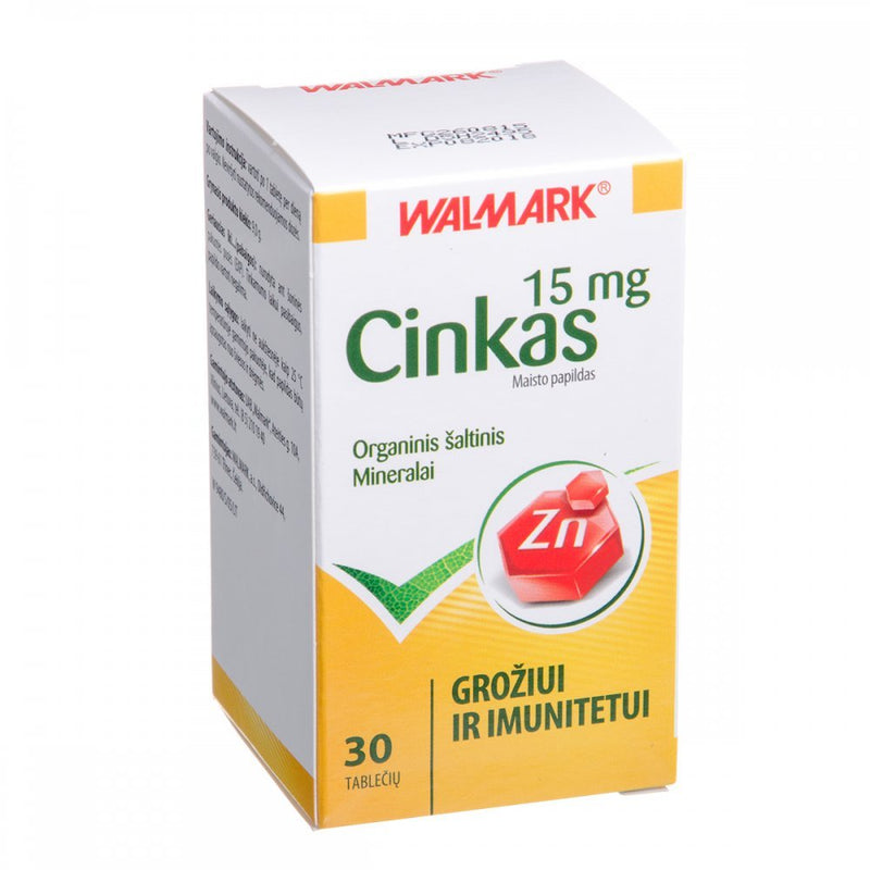 WALMARK Cinkas 15 mg, tabletės N30