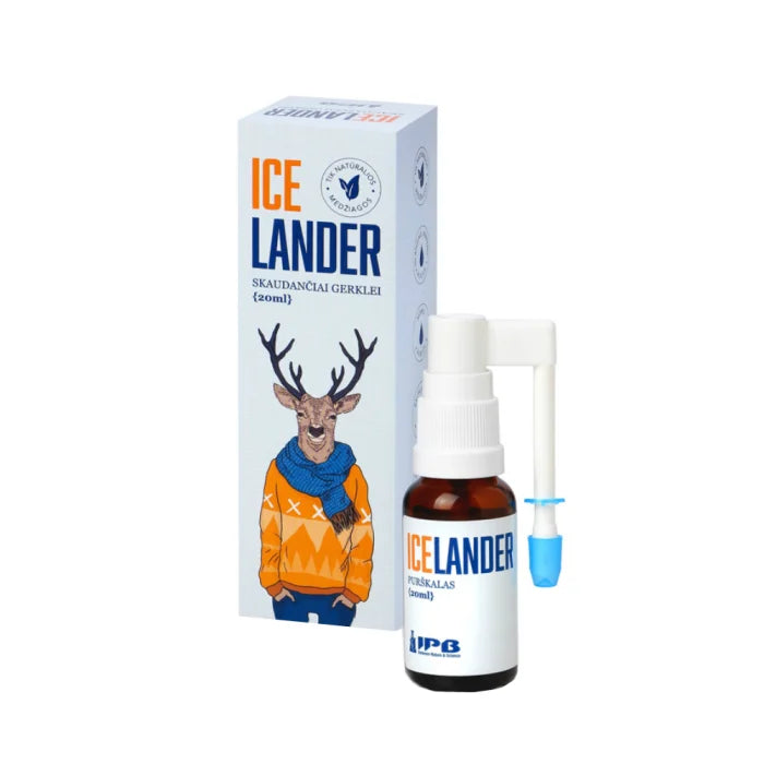 IceLander gerklės purškalas, 20ml