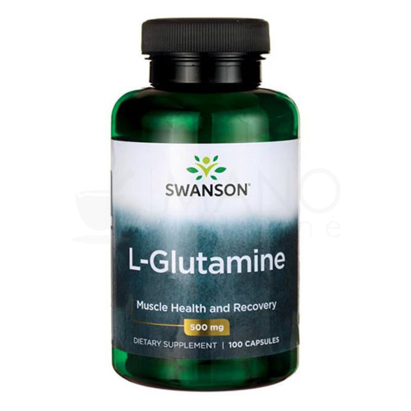 SWANSON L - Glutaminas 500 mg, kapsulės N100