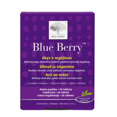 NEW NORDIC Blue Berry, tabletės N60