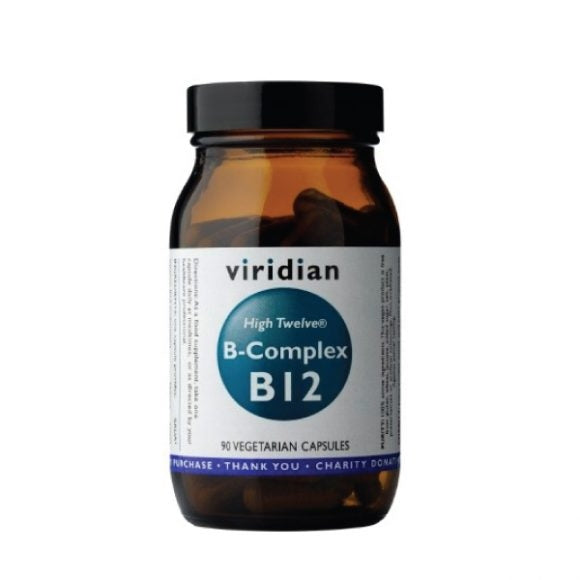 VIRIDIAN Vitaminas B12 „High Twelve B-Complex B12“, kapsulės N90