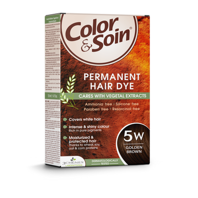 COLOR & SOIN plaukų dažai be amoniako 5W Golden Brown 135 ml