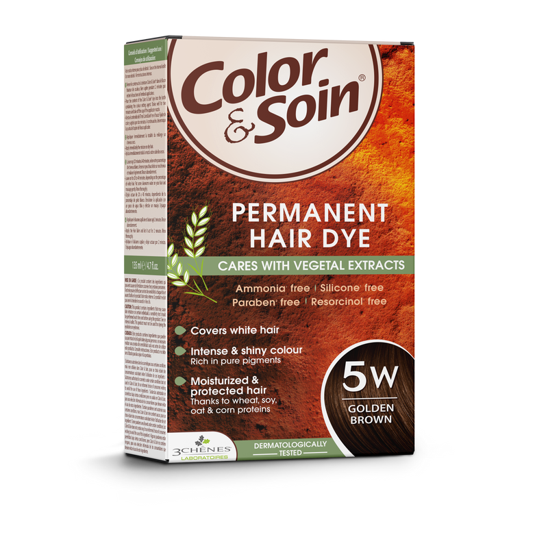 COLOR & SOIN plaukų dažai be amoniako 5W Golden Brown 135 ml, nuotrauka Nr. 1