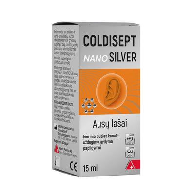 Coldisept nanoSilver ausų lašai 15ml