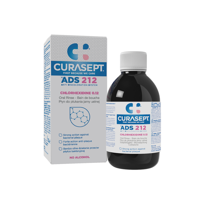 Curasept ADS® 212 burnos skalavimo skystis su chlorheksidinu 0.12% 200 ml, nuotrauka Nr. 1