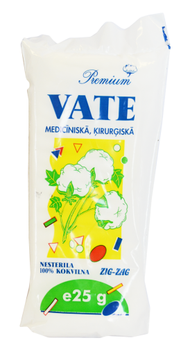 MEDITEKS ZIG-ZAG Premium medicininė chirurginė vata, 25g, nuotrauka Nr. 1