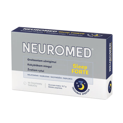 Neuromed Sleep Forte čiulpiamosios tabletės N30