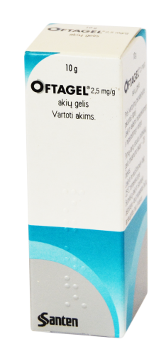 Oftagel 2.5mg/g akių gelis 10g, nuotrauka Nr. 1