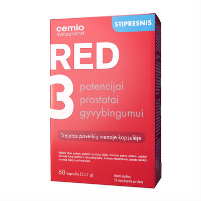 Cemio RED3 Stipresnis kapsulės N60