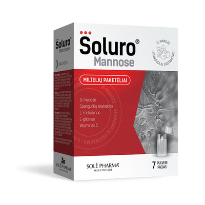 Soluro Mannose aviečių skonio pak.N7