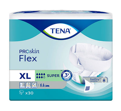 TENA Flex Super Juostinės sauskelnės XL, N30