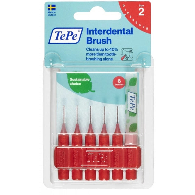 TePe Tarpdančių šepetėliai 0.50mm raudoni N6, nuotrauka Nr. 1