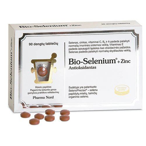 Bio-Selenium+Zinc  glaistytos tabletės N90, nuotrauka Nr. 1