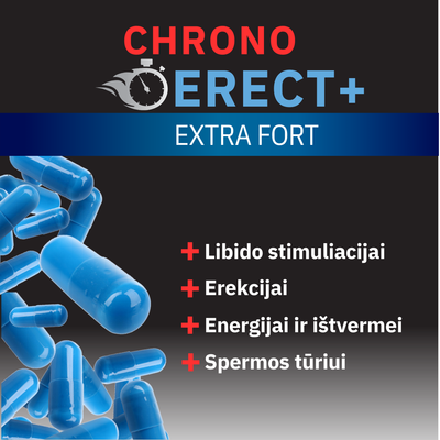 3C PHARMA Chrono Erect Extra Fort potencijai, kapsulės N4
