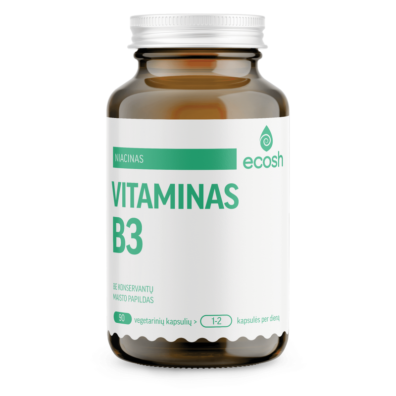 ECOSH Vitaminas B3 (niacinas) 250mg kapsulės N90