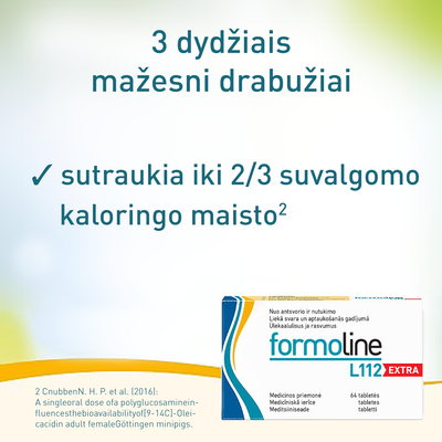 Formoline L112 EXTRA 750 mg antsvoriui ir cholesteroliui, tabletės N64 x 4