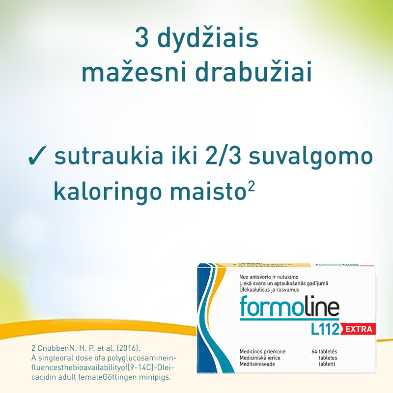 Formoline L112 EXTRA 750 mg antsvoriui ir cholesteroliui, tabletės N64 x 6