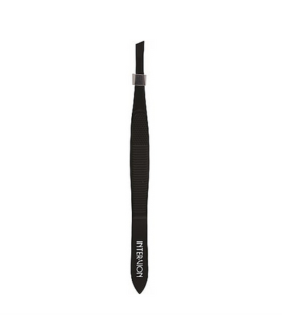 INTERVION pincetas juodas, 9 cm