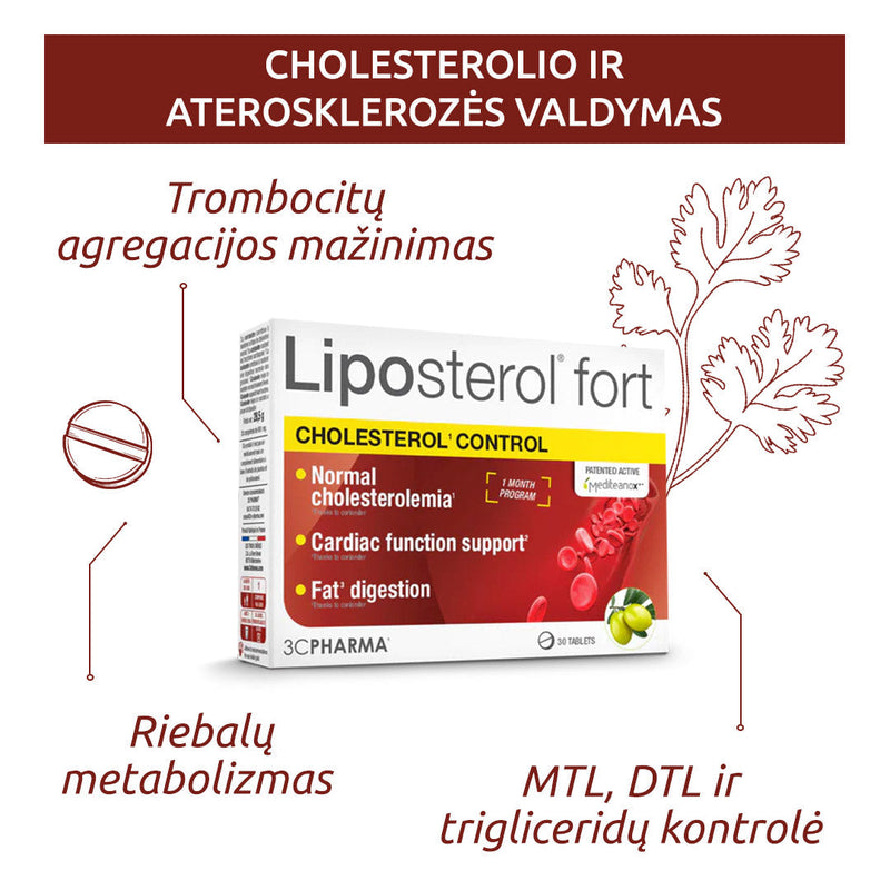 3C PHARMA Liposterol Fort, tabletės N30X3