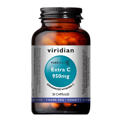 VIRIDIAN Vitaminas C 950 mg „Extra C“, veg. kapsulės N30