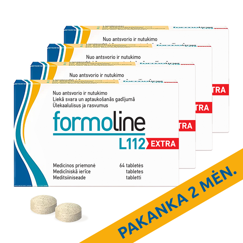Formoline L112 EXTRA 750 mg antsvoriui ir cholesteroliui, tabletės N64 x 4