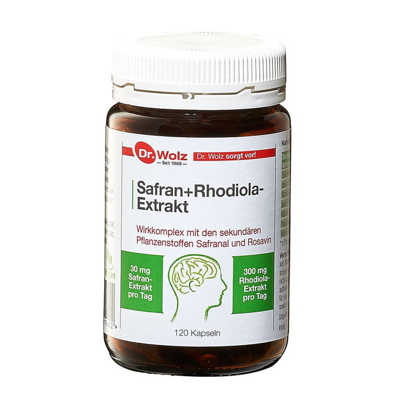 DR.WOLZ Safran + Rhodiola Extrakt kapsulės N120