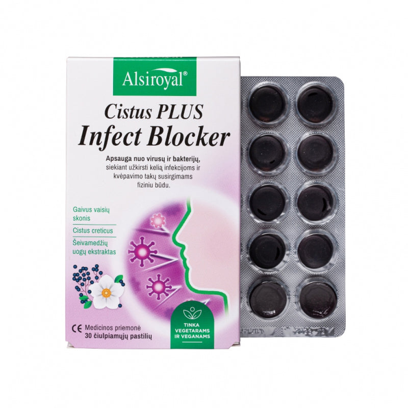 Cistus PLUS Infect Blocker čiulpiamosios pastilės N30