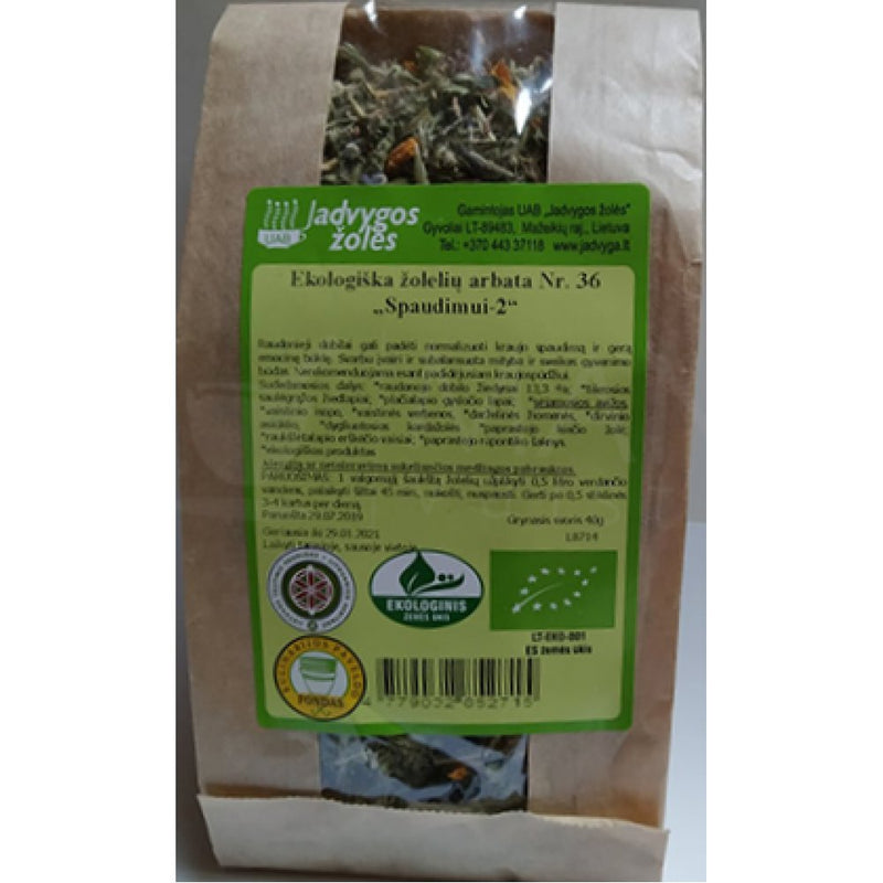 Ekologiška žolelių arbata Nr.36 Spaudimui-2 40g