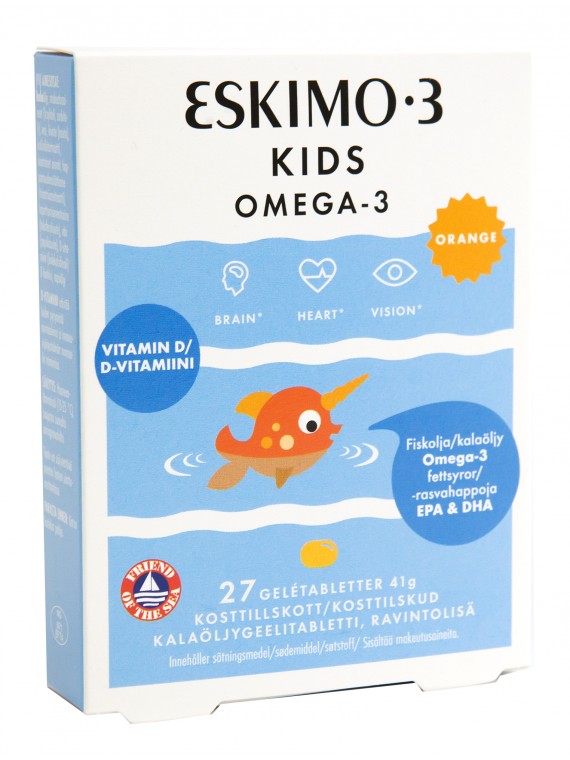 ESKIO-3 Kids Omega-3 kramtomos tabletės N27