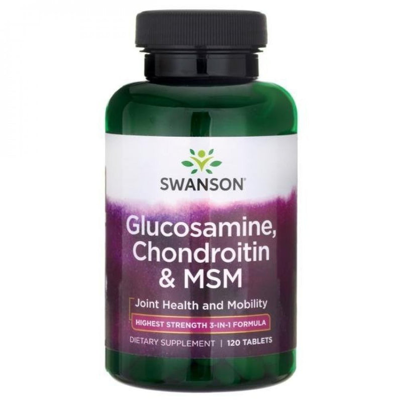 SWANSON Gliukozaminas, chondroitinas ir MSM, tabletės N120