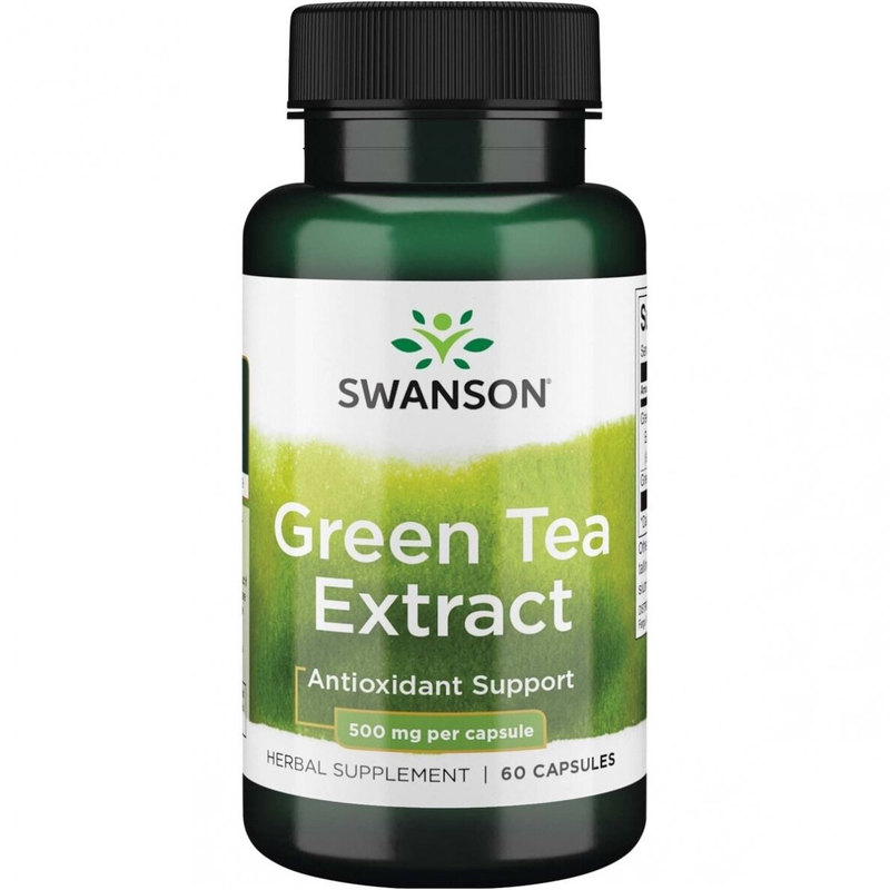SWANSON Žaliosios arbatos ekstraktas 500 mg, kapsulės N60