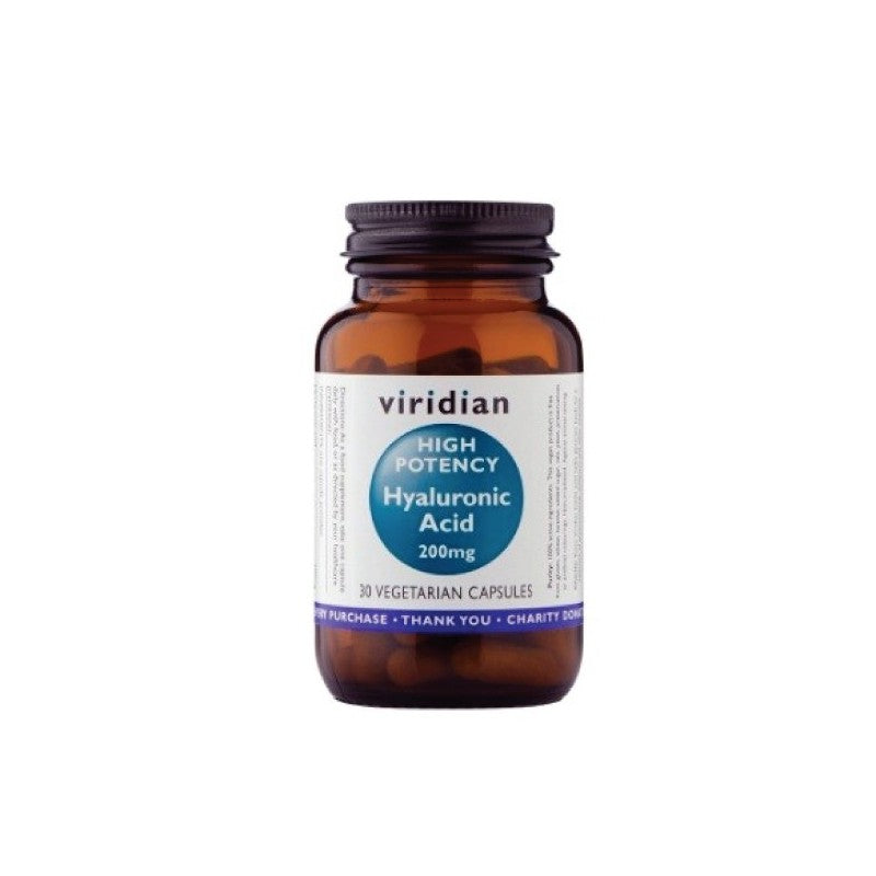 VIRIDIAN Hialurono rūgštis 200 mg „Hyaluronic Acid“, kapsulės N30